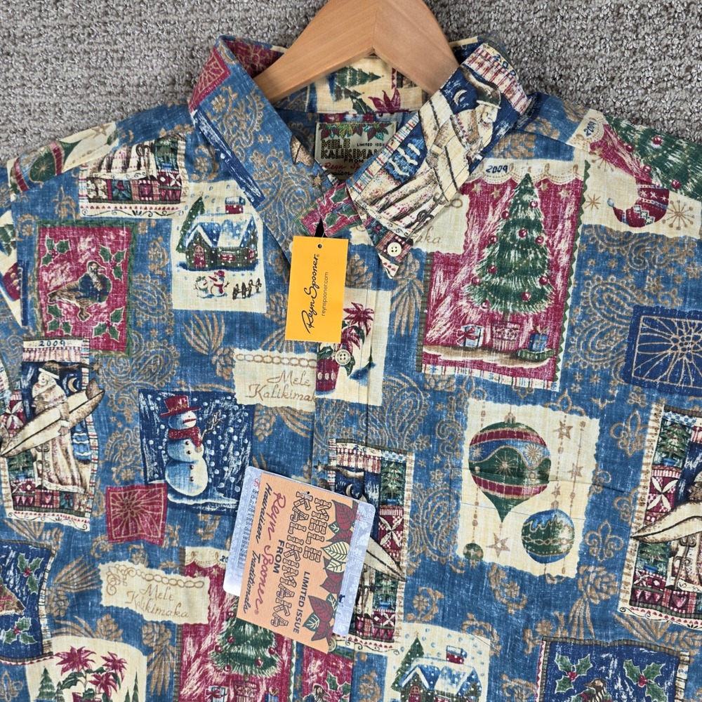 Reyn Spooner Mele Kalikimaka 2009 Christmas Hawaiian Shirt XXL NWT New
